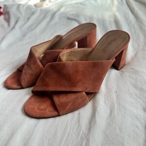 Madewell Rust Suede Mules